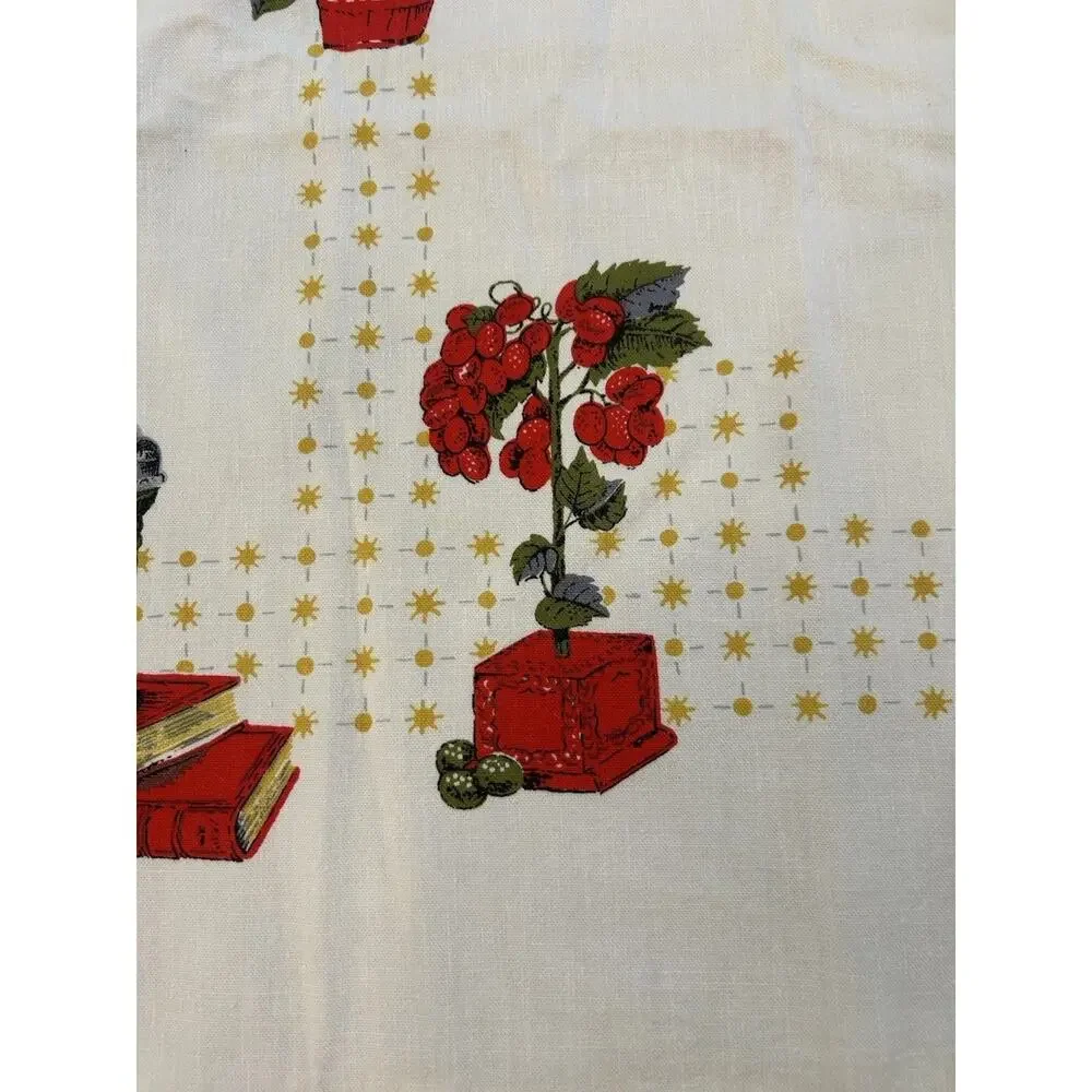 VTG MCM Post War 40s/50s Primitive‎ Linen Tablecloth 47